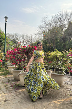 Printed Skirt Blouse Fabric: Rayon