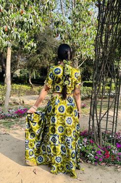 Printed Skirt Blouse Fabric: Rayon