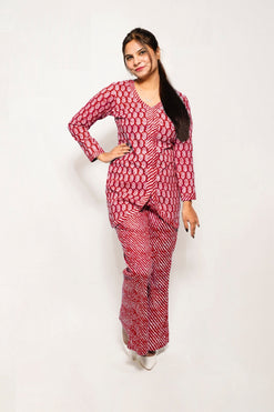 Chaitasri Bagru Print Cambric Cotton Co-ord Set