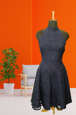 Halter Neck Dress Fabric: Lace