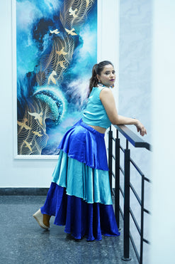 Layered Skirt-Colour : Colour Blocking