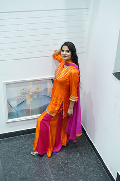 Sharara Suit-Fabric- Creamy Silk