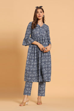 Cotton Printed Tunic with Trousers