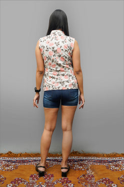 Chaitasri Cambric Cotton Printed Sleeveless Shirt