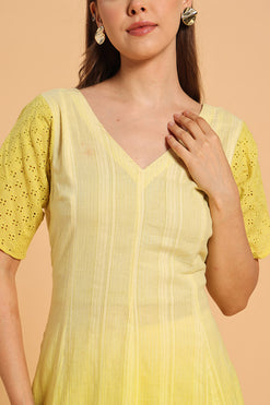 Women A-Line V Neck Dress